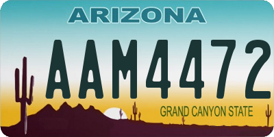 AZ license plate AAM4472