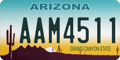 AZ license plate AAM4511