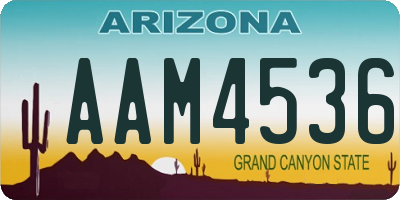 AZ license plate AAM4536