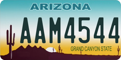 AZ license plate AAM4544