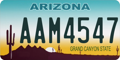 AZ license plate AAM4547