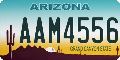 AZ license plate AAM4556