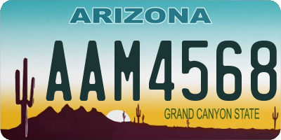 AZ license plate AAM4568