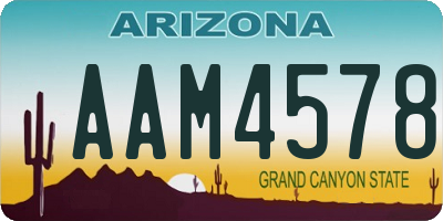 AZ license plate AAM4578