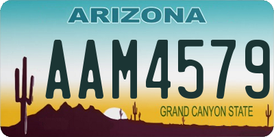 AZ license plate AAM4579