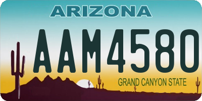 AZ license plate AAM4580