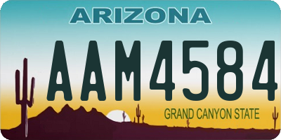 AZ license plate AAM4584