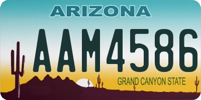 AZ license plate AAM4586