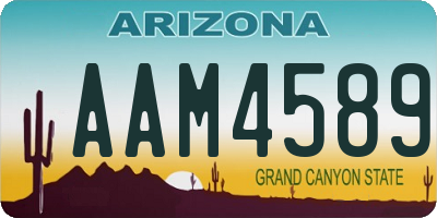 AZ license plate AAM4589