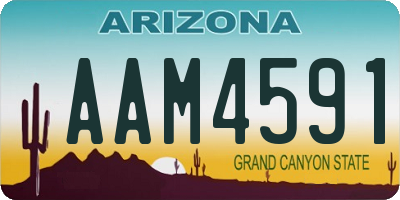 AZ license plate AAM4591