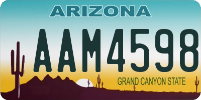 AZ license plate AAM4598