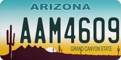 AZ license plate AAM4609