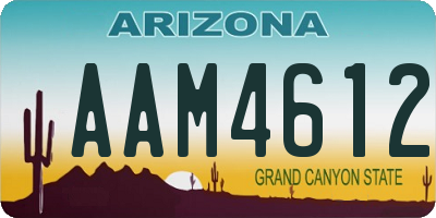 AZ license plate AAM4612