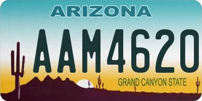 AZ license plate AAM4620