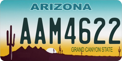 AZ license plate AAM4622