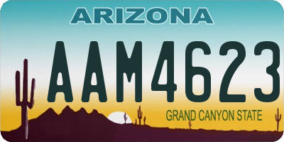 AZ license plate AAM4623