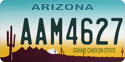 AZ license plate AAM4627