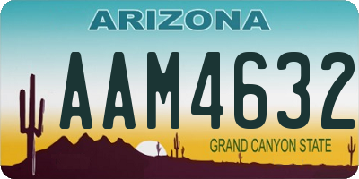 AZ license plate AAM4632