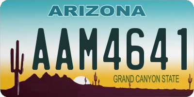 AZ license plate AAM4641