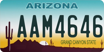 AZ license plate AAM4646