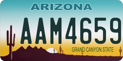 AZ license plate AAM4659