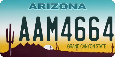 AZ license plate AAM4664