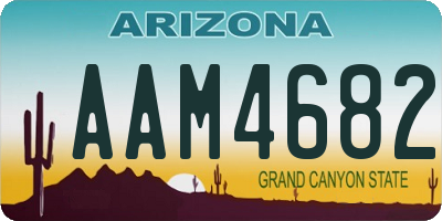 AZ license plate AAM4682