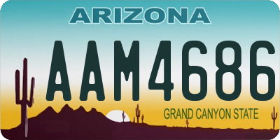 AZ license plate AAM4686