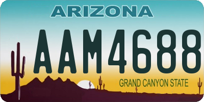 AZ license plate AAM4688