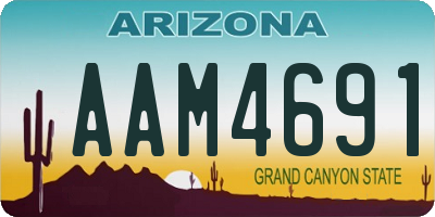 AZ license plate AAM4691
