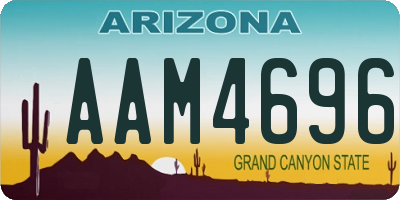 AZ license plate AAM4696