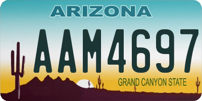 AZ license plate AAM4697