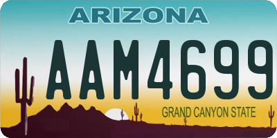 AZ license plate AAM4699