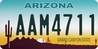 AZ license plate AAM4711