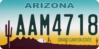 AZ license plate AAM4718