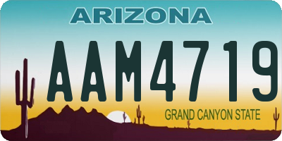 AZ license plate AAM4719