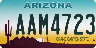 AZ license plate AAM4723