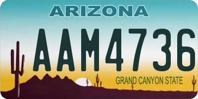 AZ license plate AAM4736