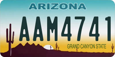 AZ license plate AAM4741