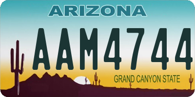 AZ license plate AAM4744