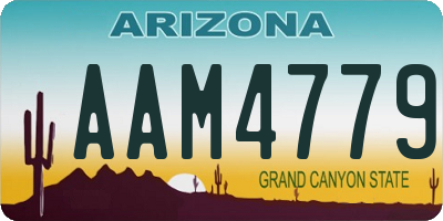AZ license plate AAM4779