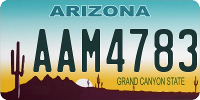 AZ license plate AAM4783
