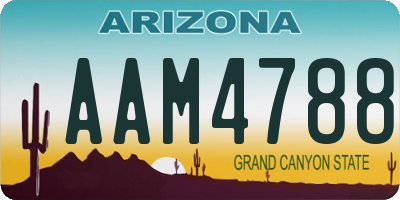 AZ license plate AAM4788