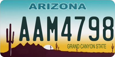 AZ license plate AAM4798