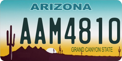 AZ license plate AAM4810
