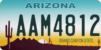 AZ license plate AAM4812