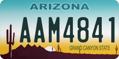 AZ license plate AAM4841