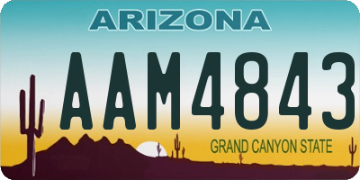 AZ license plate AAM4843