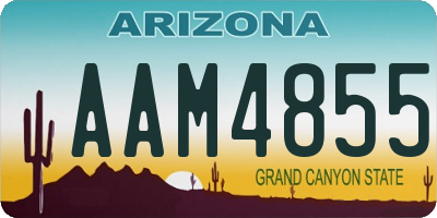 AZ license plate AAM4855