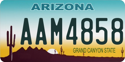 AZ license plate AAM4858